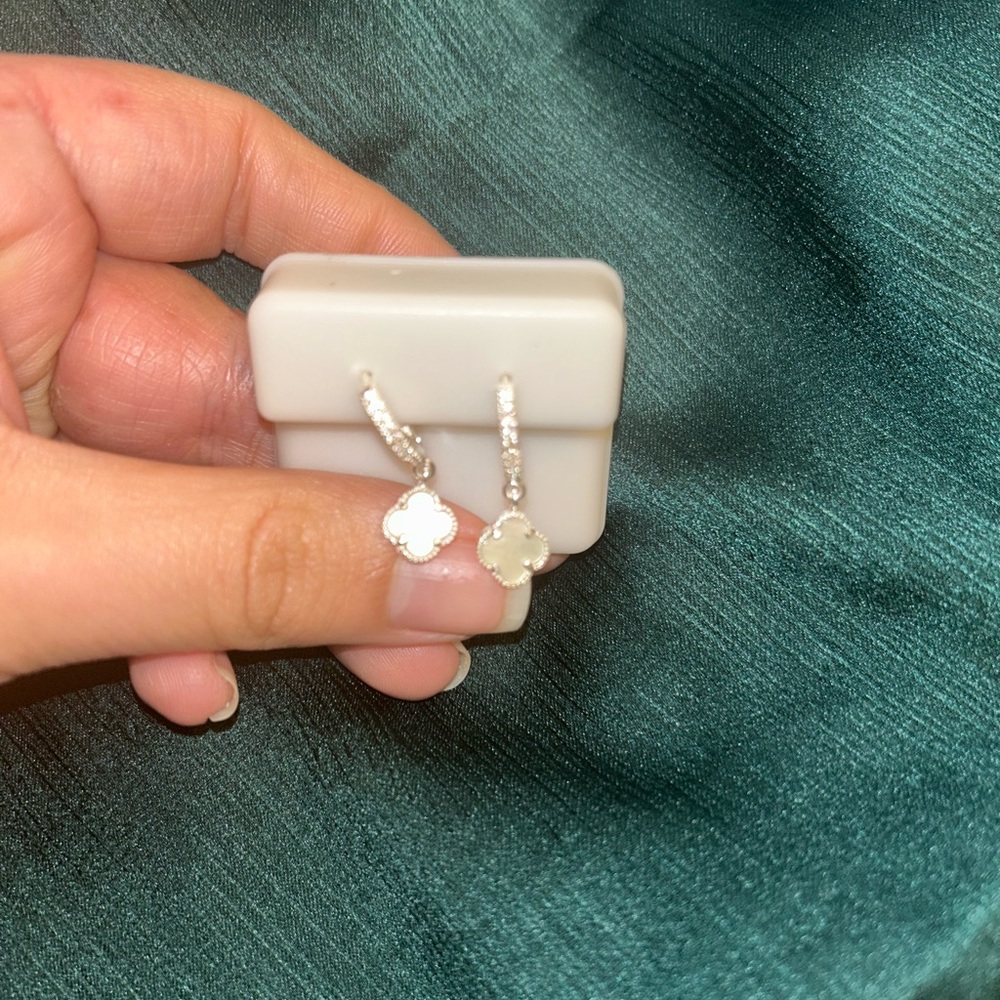 STERLING SILVER 925 CLOVER EARRINGS